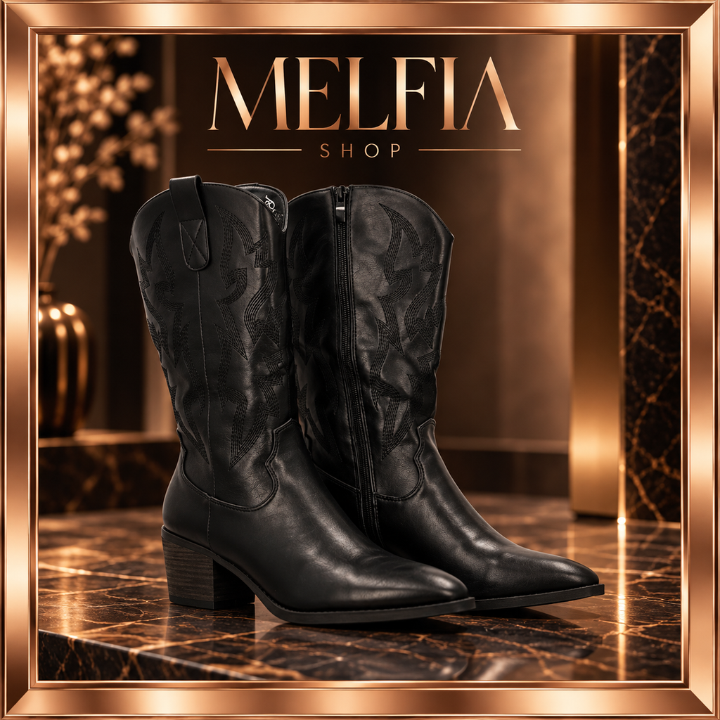 MELFIA Dallas Embroidered Western Boots
