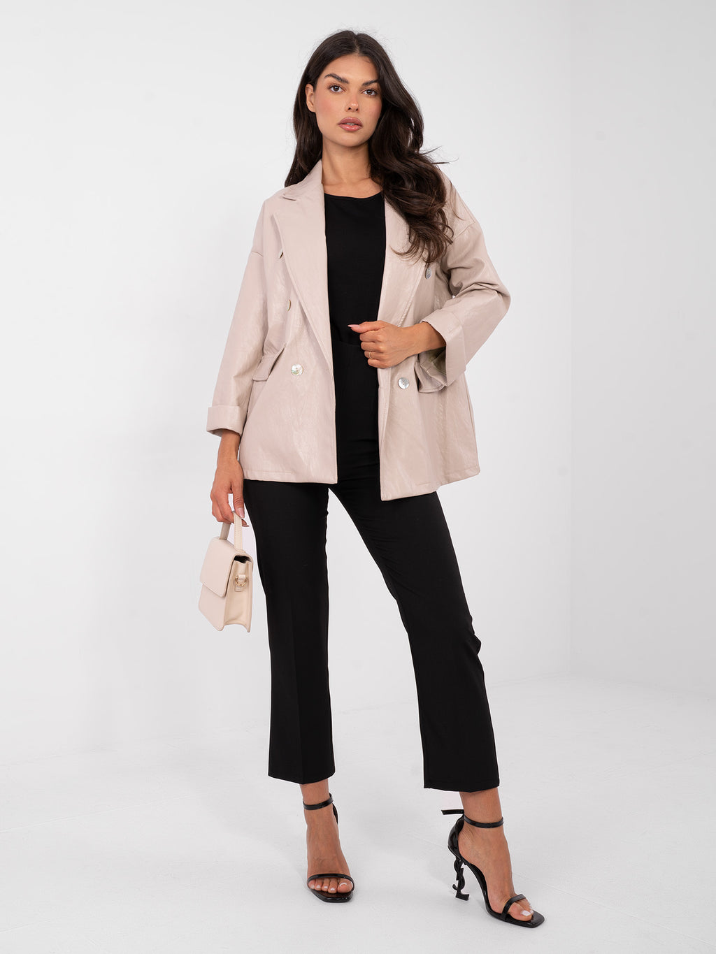 MELFIA   Oversize-Jacke aus Kunstleder