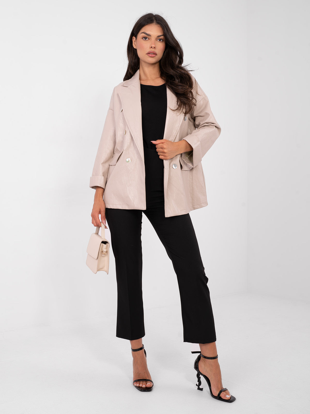MELFIA   Oversize-Jacke aus Kunstleder
