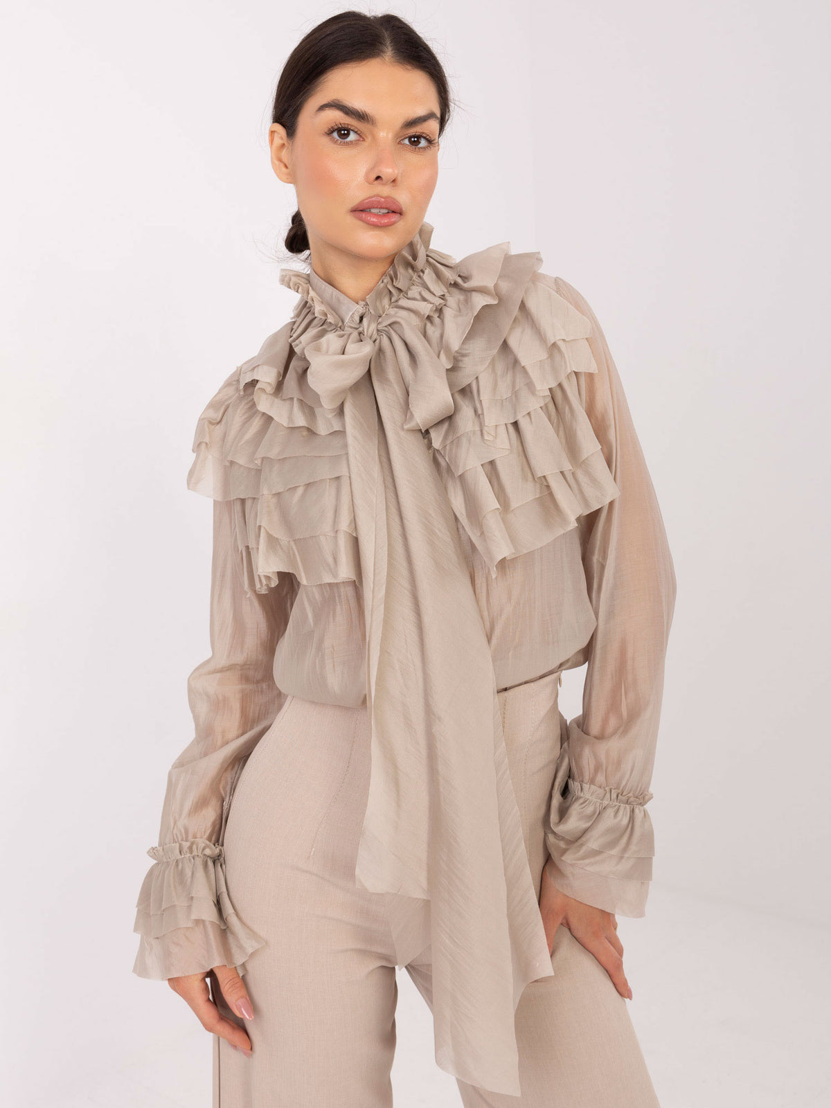 MELFIA Elegante Bluse mit Schleife