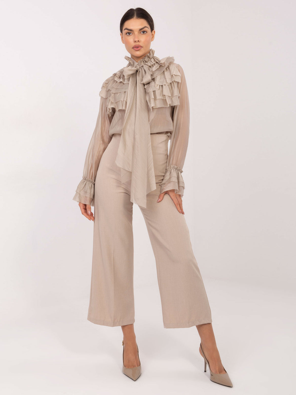 MELFIA Elegante Bluse mit Schleife