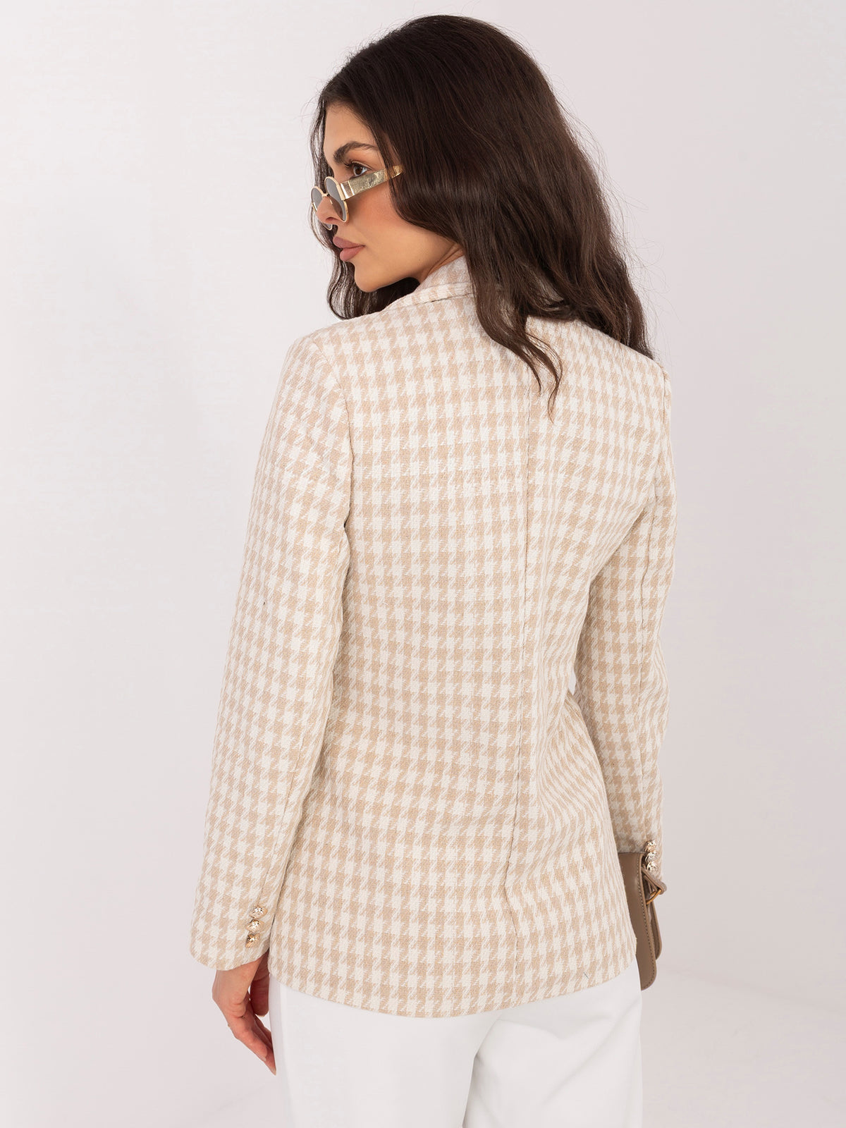 MELFIA Elegante Jacke im Hahnentrittmuster