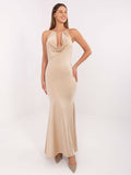 MELFIA Open Back Maxi Evening Dress