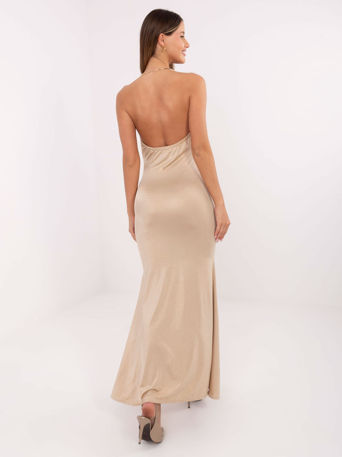 MELFIA Open Back Maxi Evening Dress