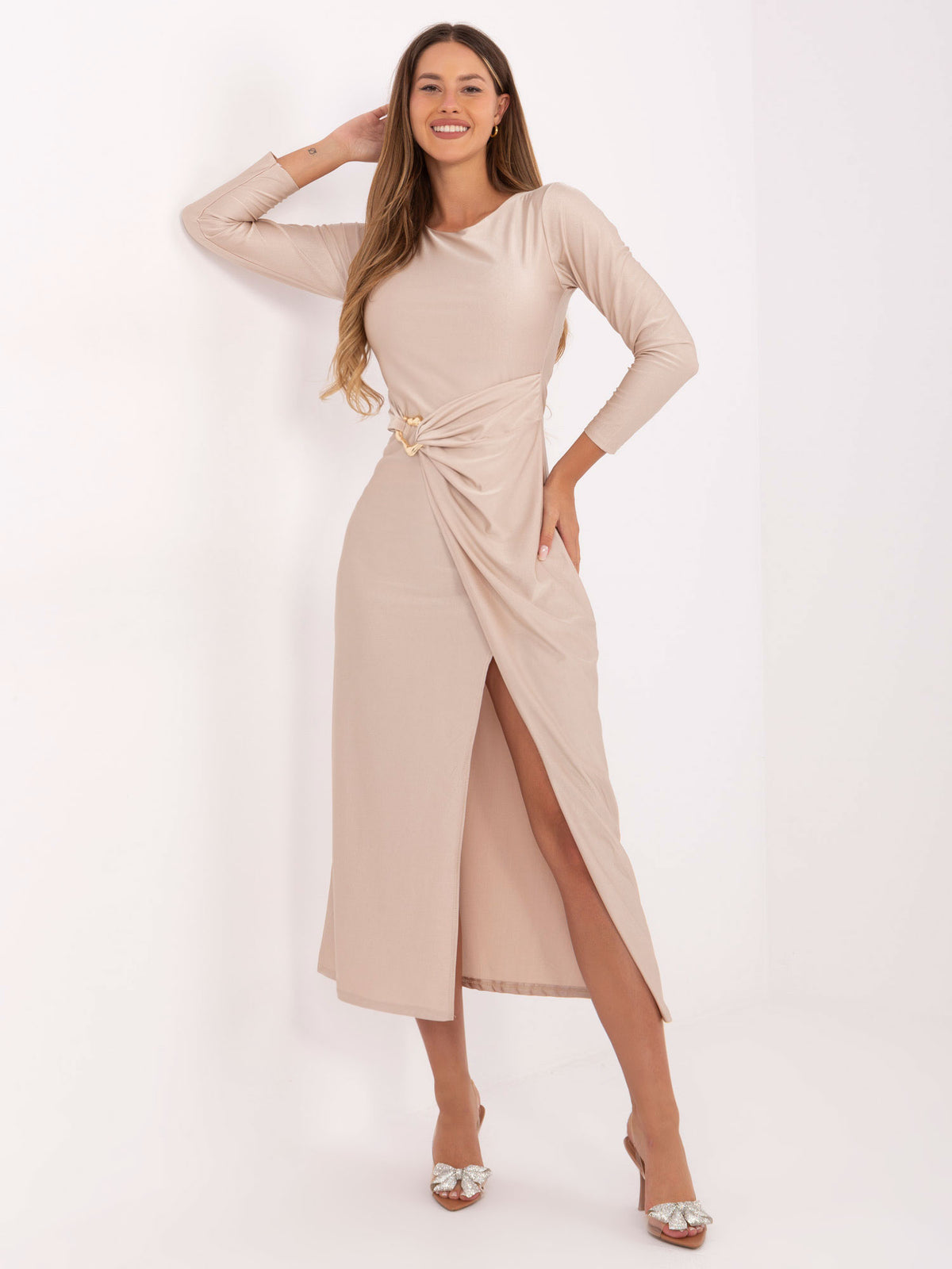 MELFIA Ruched Evening Dress