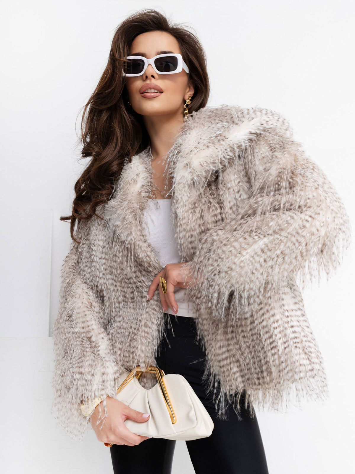 MELFIA  Elegante Felljacke mit Futter