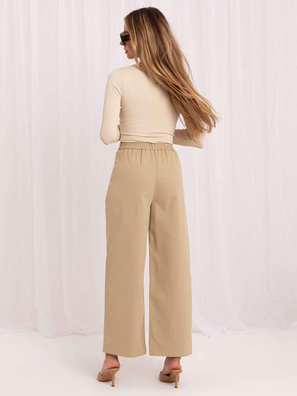 MELFIA Belted Wide Leg Trousers