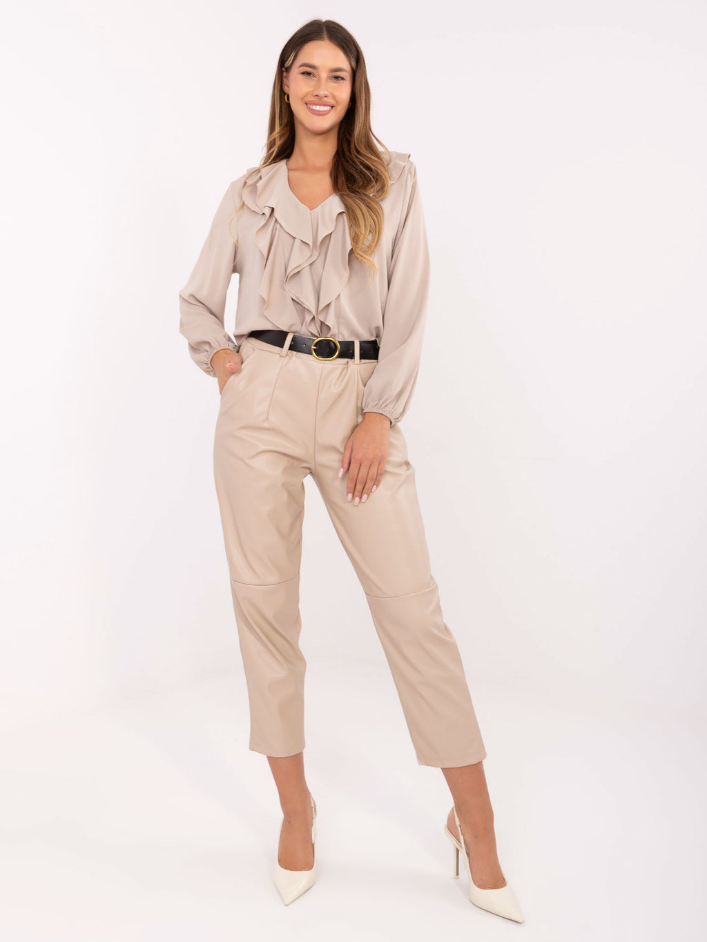 MELFIA Kunstlederhose mit 7/8-Bein