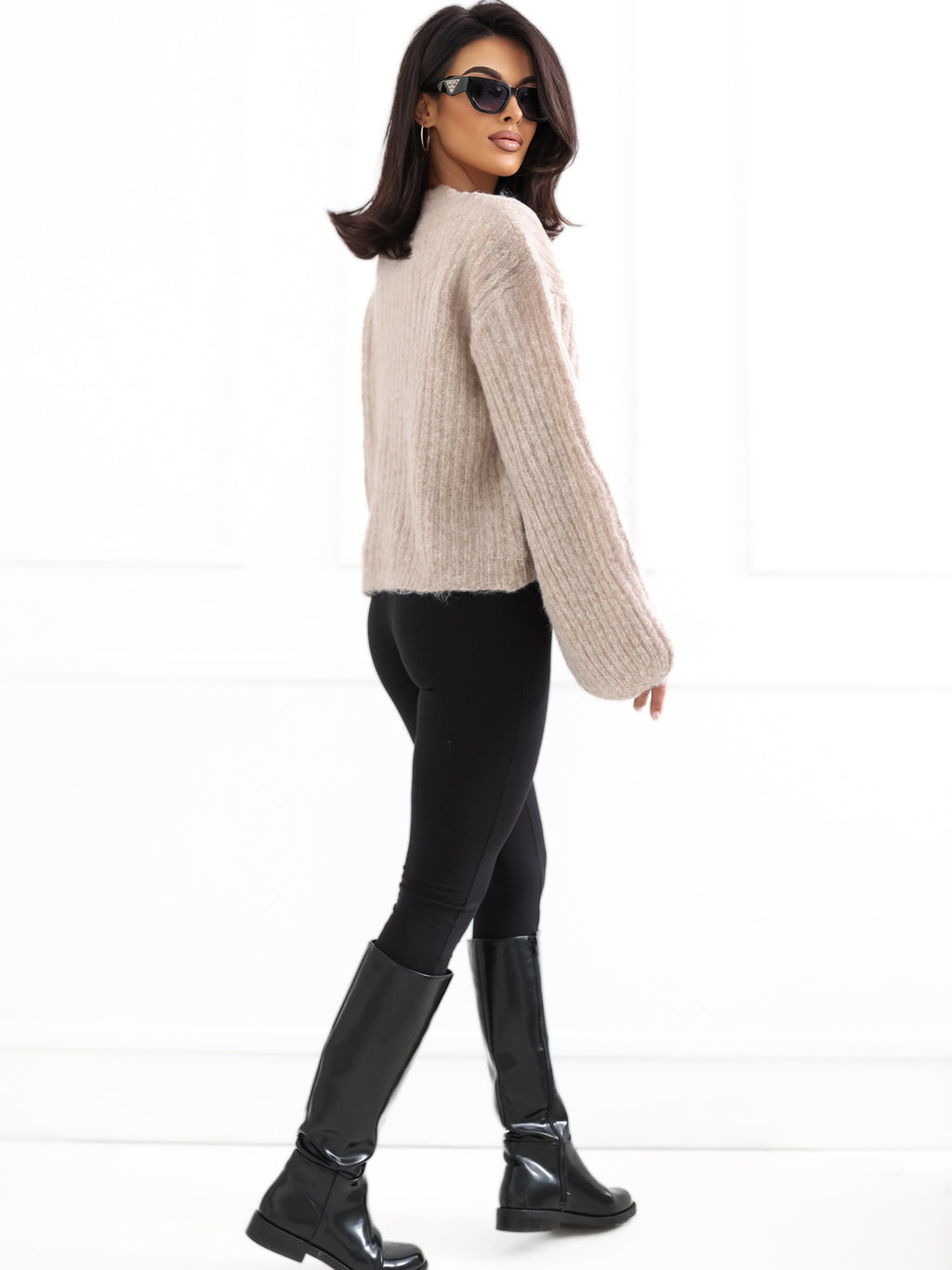 MELFIA Oversized Striped Cardigan