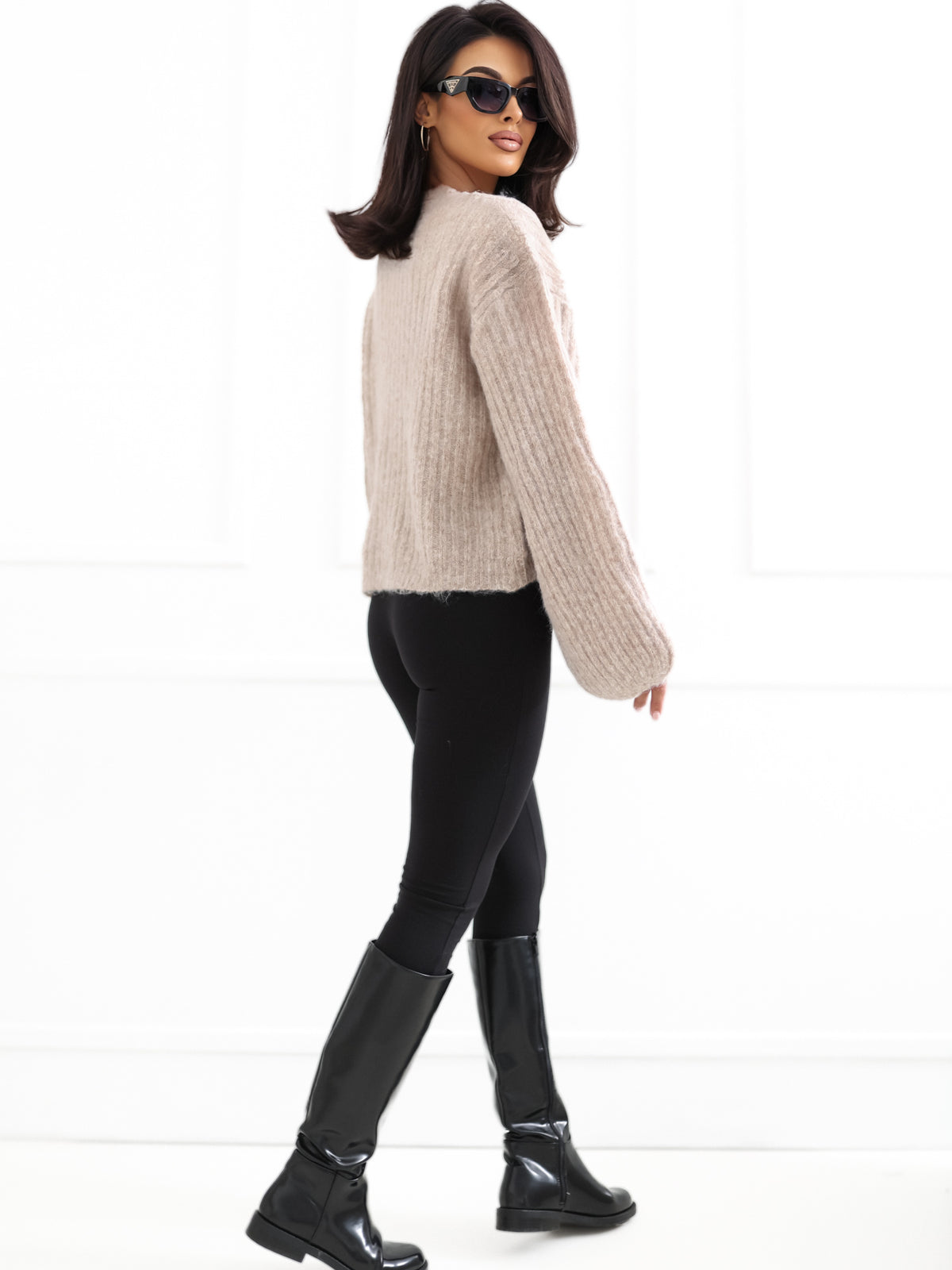 MELFIA Oversized Striped Cardigan