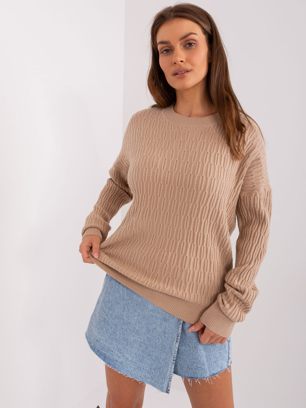 MELFIA – Klassischer Strickpullover mit Muster