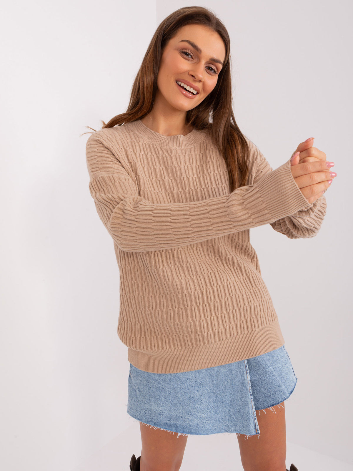 MELFIA – Klassischer Strickpullover mit Muster