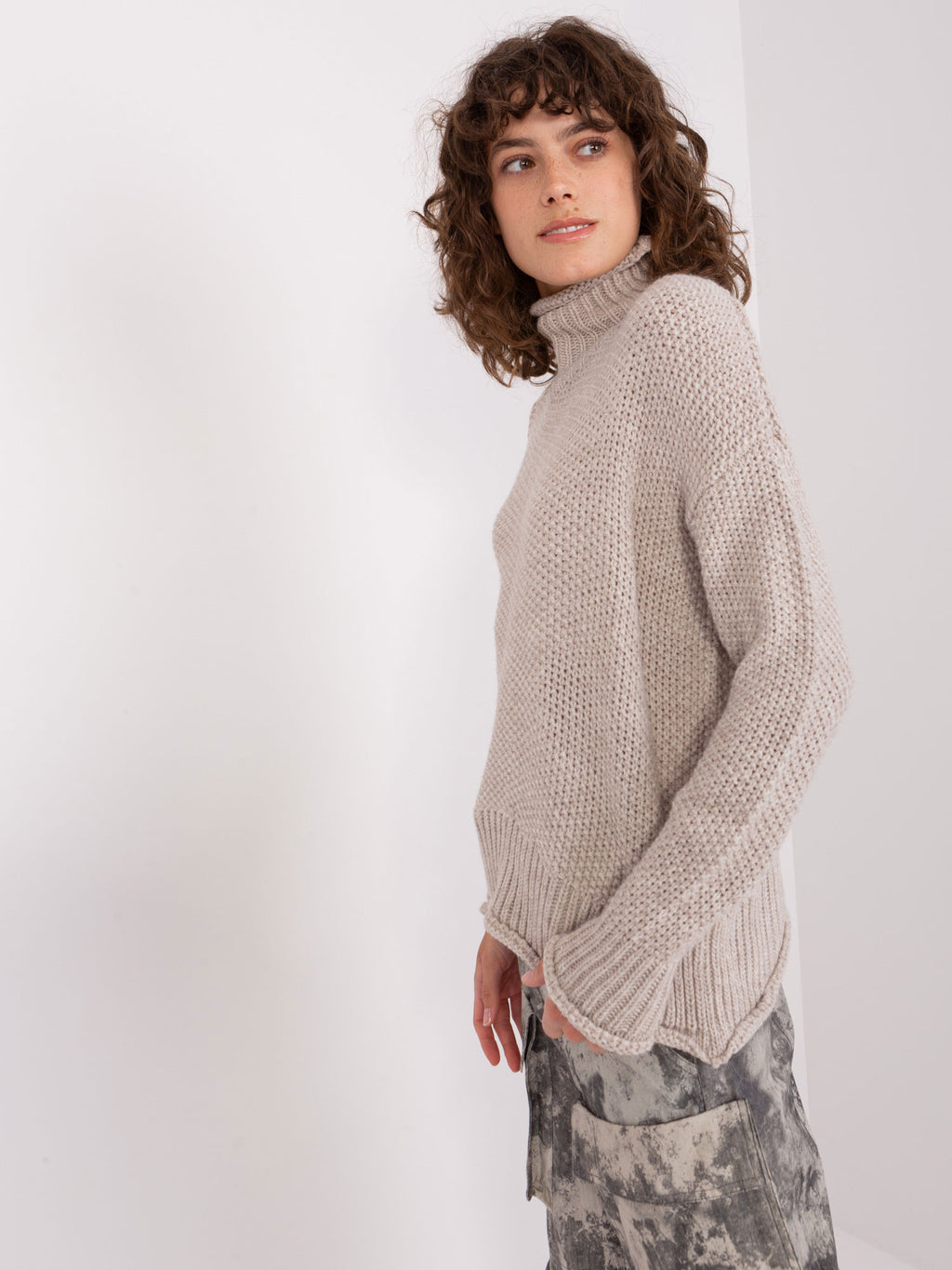 MELFIA – Oversize-Rollkragenpullover
