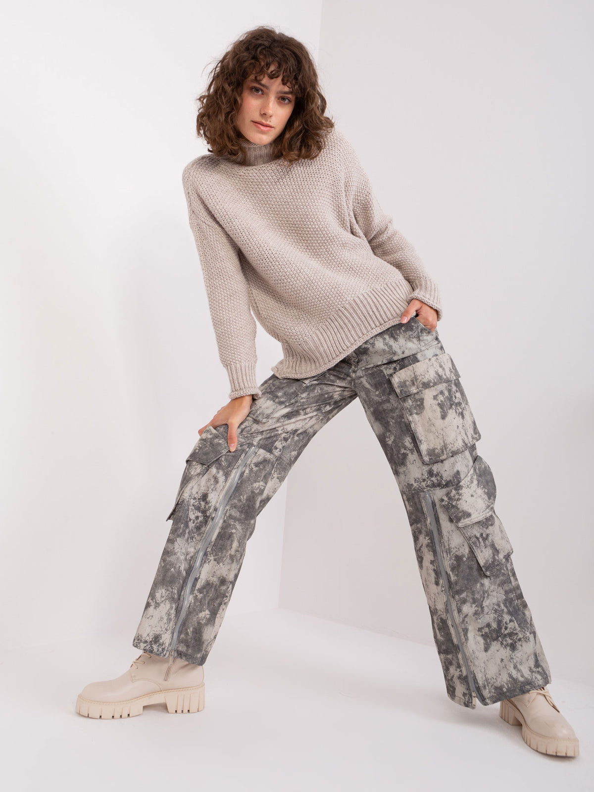 MELFIA – Oversize-Rollkragenpullover