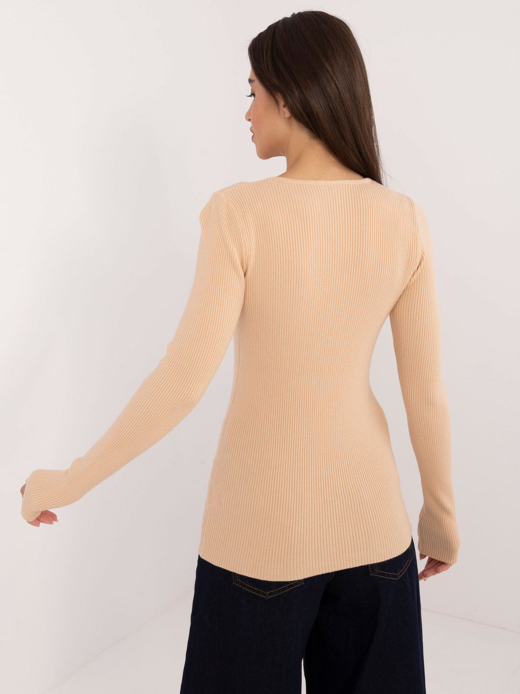MELFIA® Taillierter Pullover mit Streifen