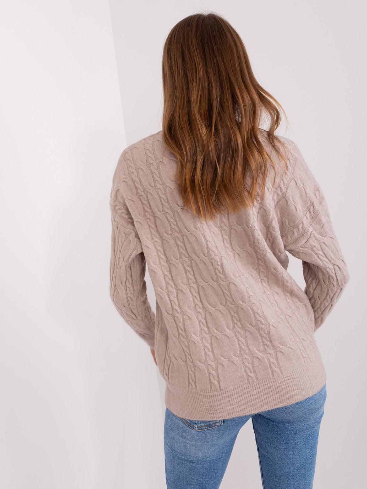 MELFIA – Lockerer Pullover mit Zopfmuster