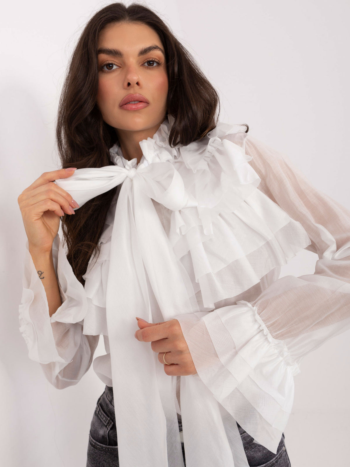 MELFIA Elegante Bluse mit Schleife
