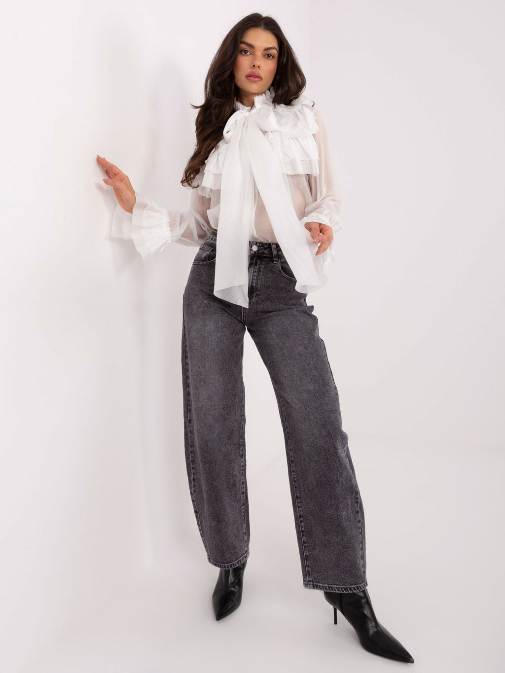 MELFIA Elegante Bluse mit Schleife