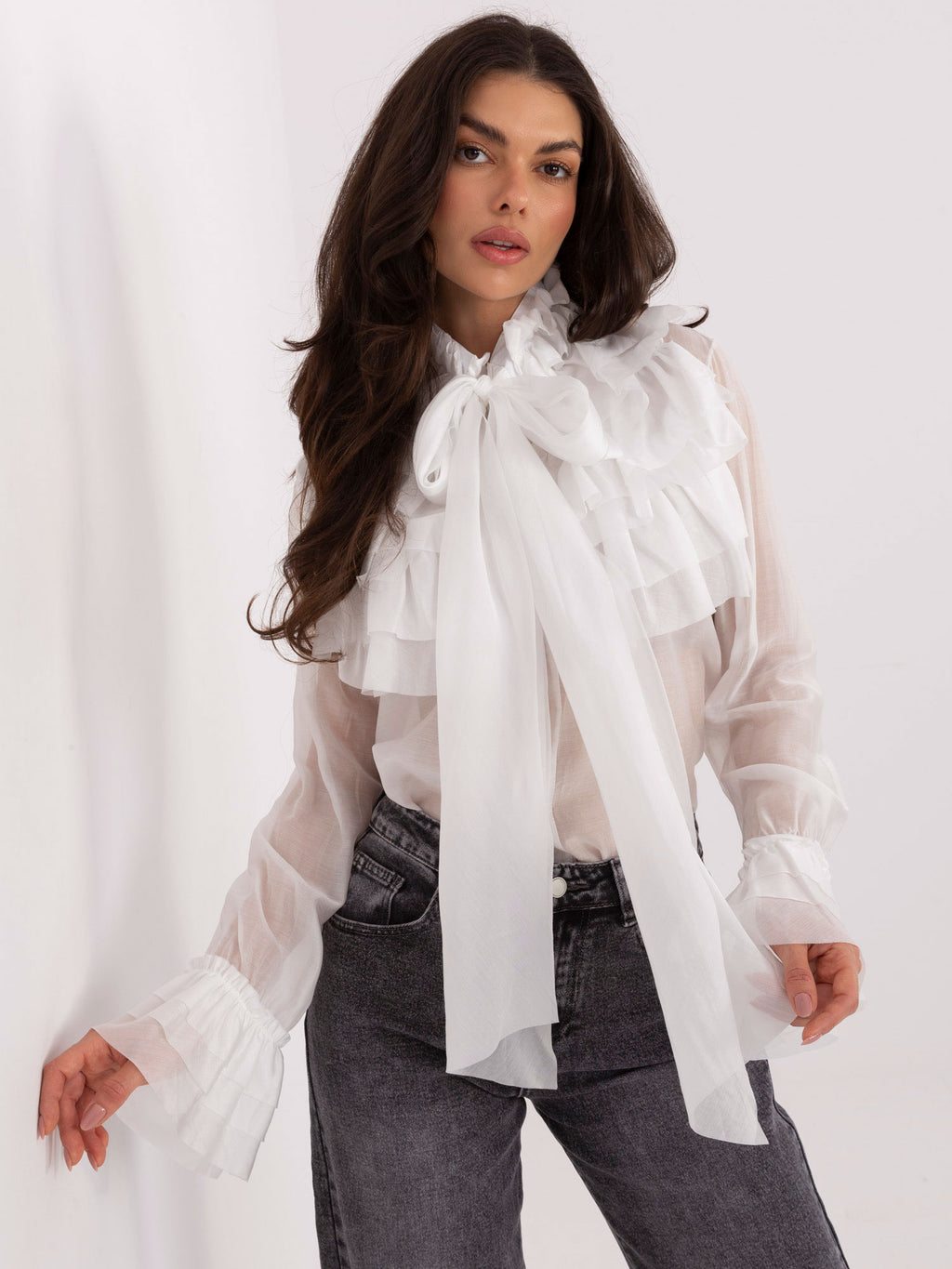 MELFIA Elegante Bluse mit Schleife
