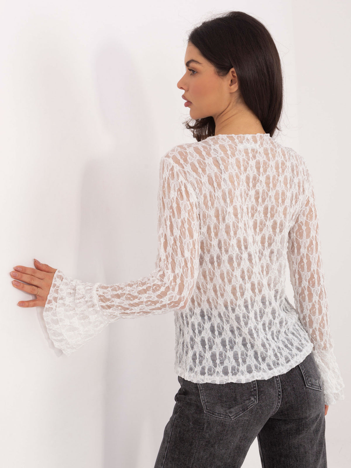MELFIA Fitted Lace Blouse