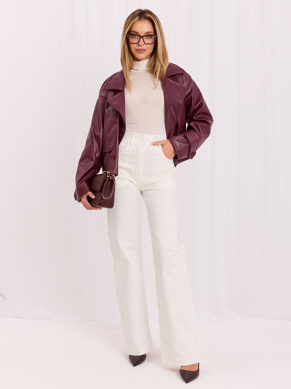MELFIA Damenjeans mit Weitem Bein