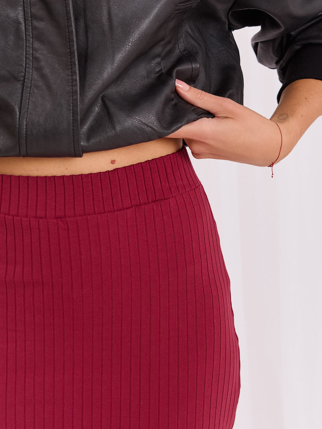 MELFIA Striped Midi Skirt