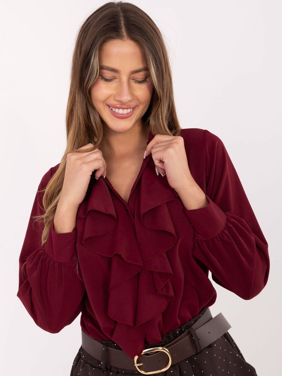 MELFIA Hemdbluse mit Rüschen