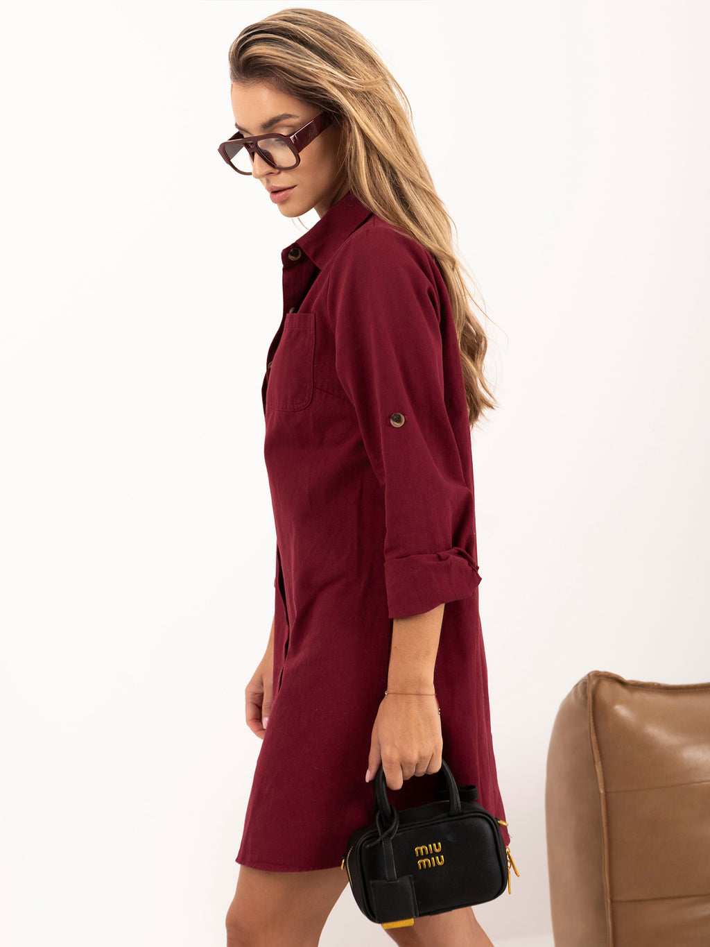 MELFIA LOREA – Jeanskleid im Hemd-Schnitt