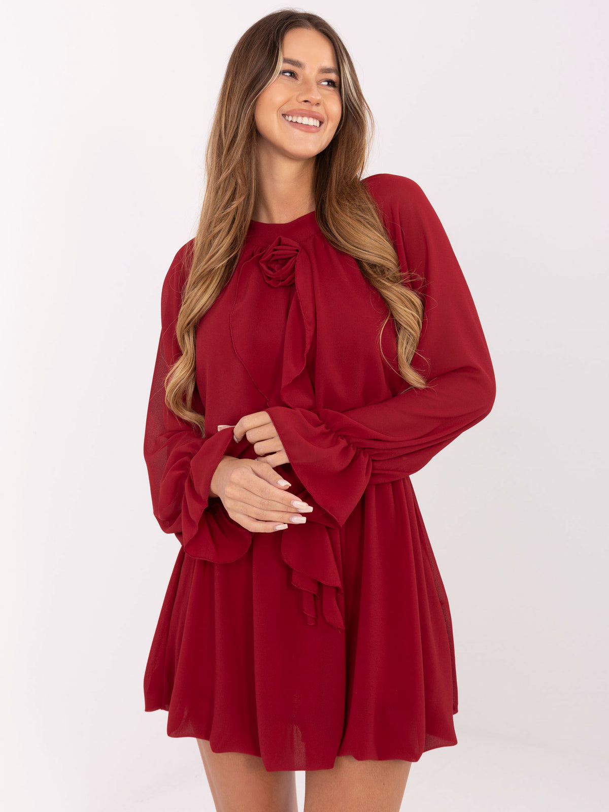 MELFIA Elegantes Cocktailkleid mit Rüsche