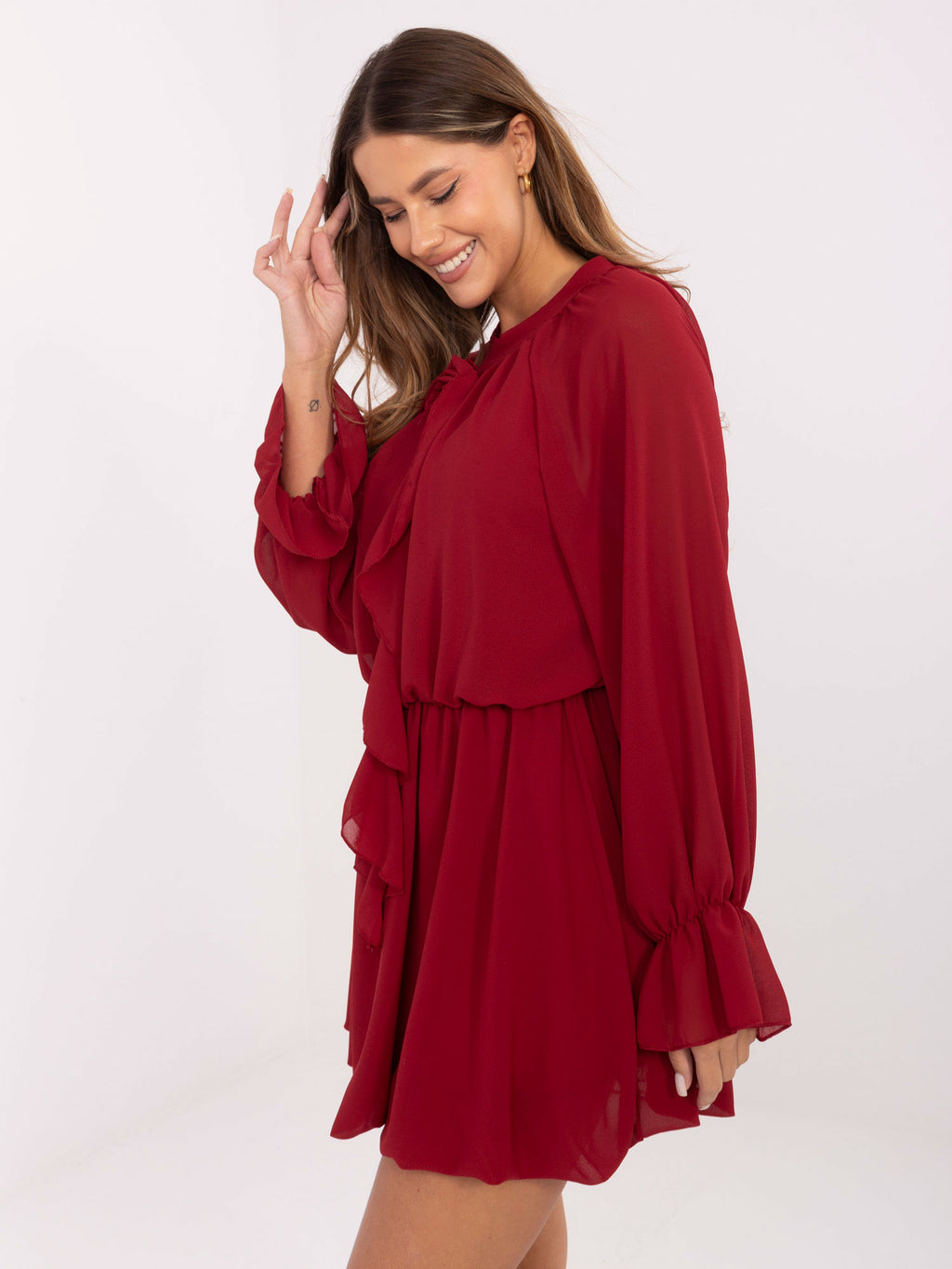 MELFIA Elegantes Cocktailkleid mit Rüsche