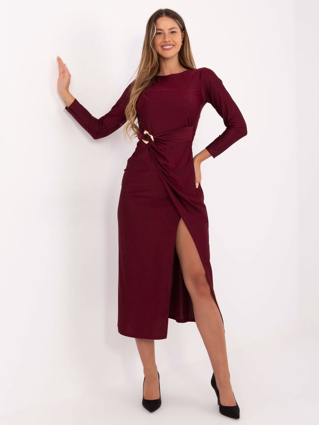 MELFIA Ruched Evening Dress
