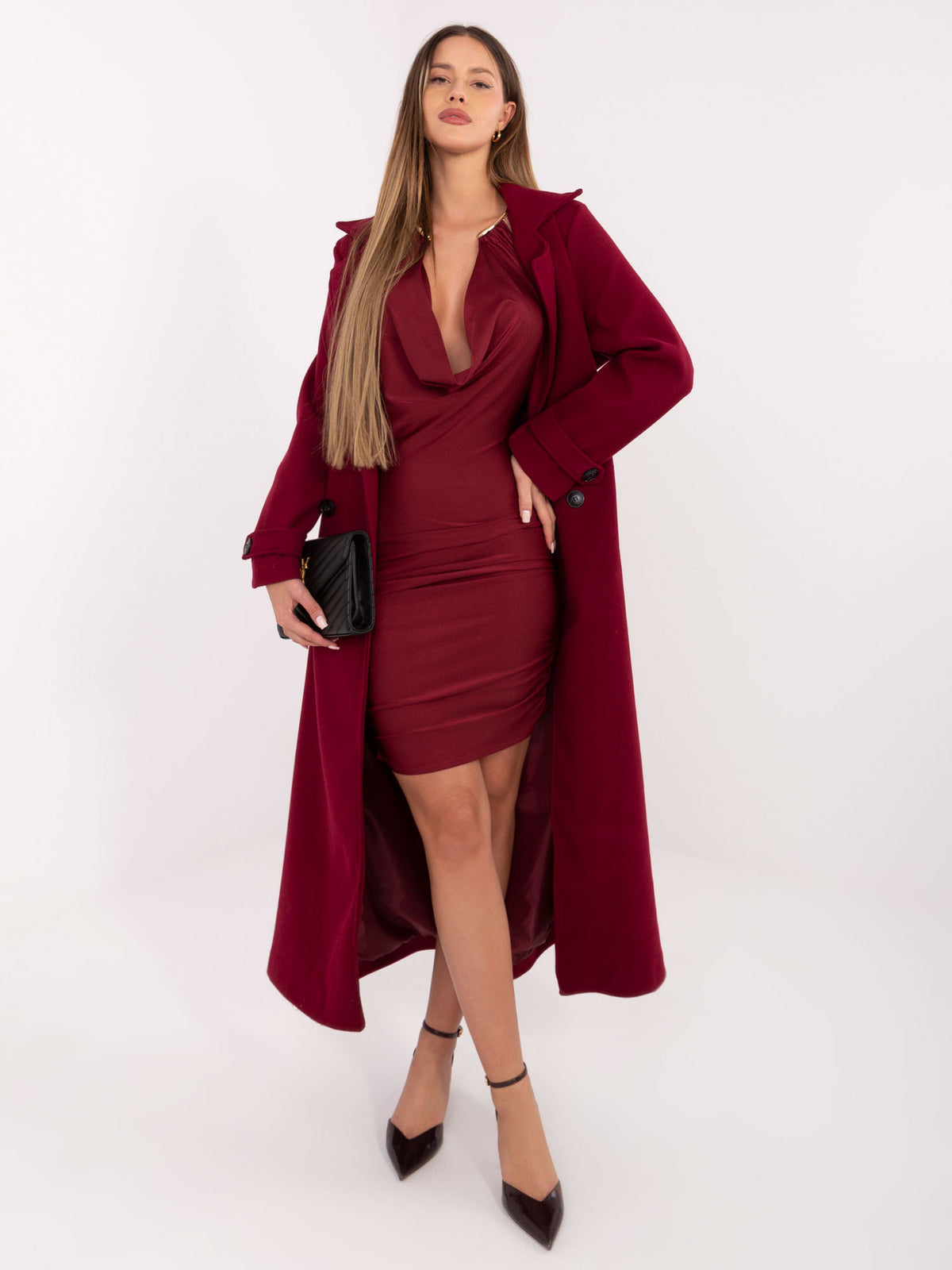 MELFIA Cocktailkleid mit Fließendem Ausschnitt
