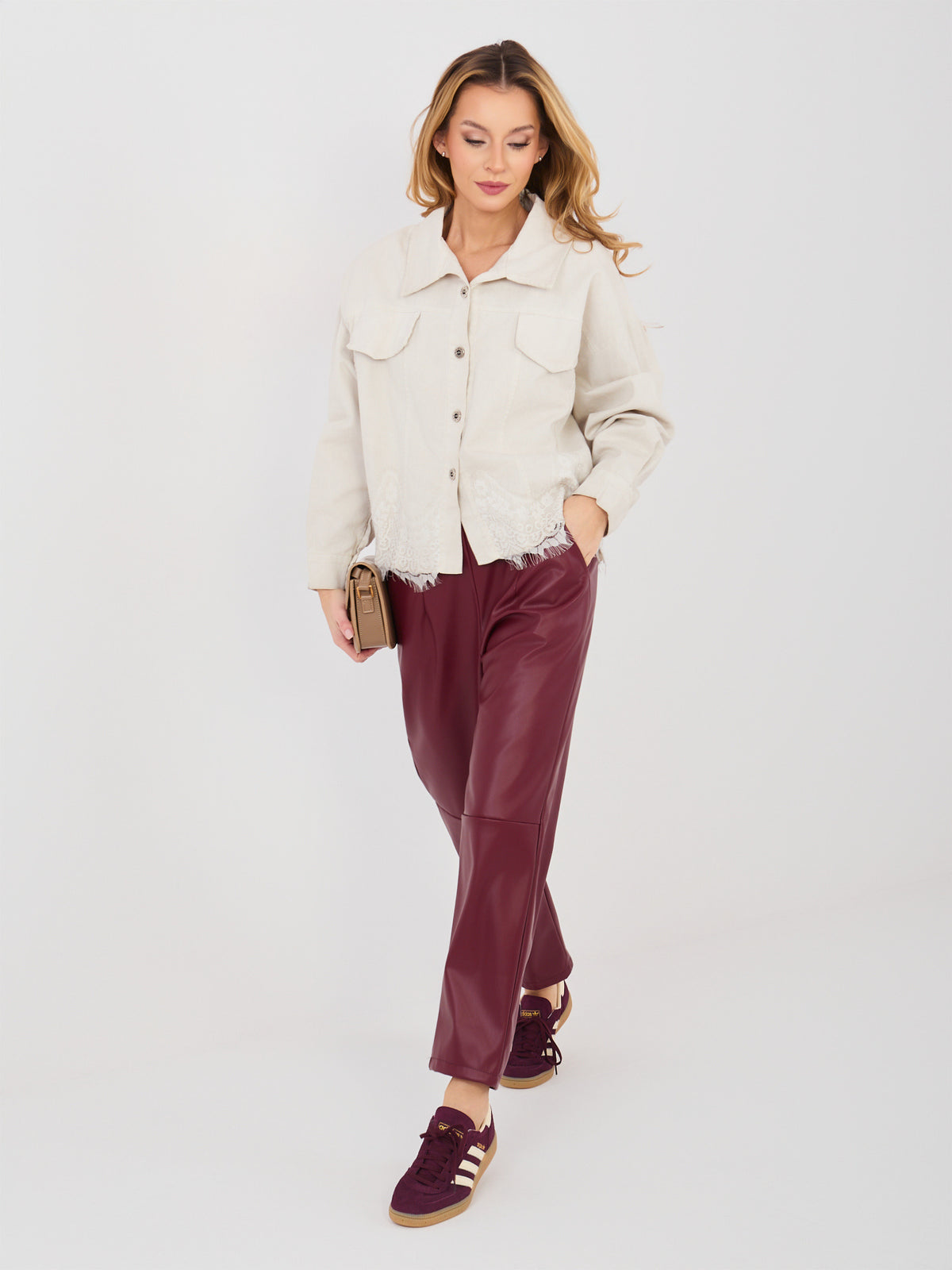 MELFIA Kunstlederhose mit 7/8-Bein