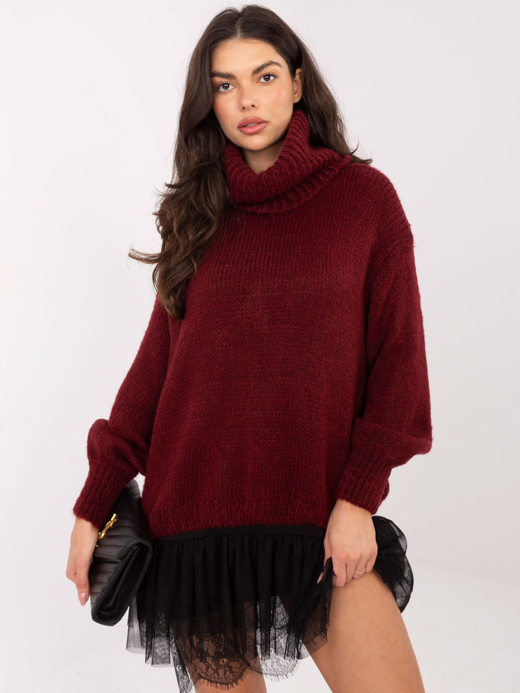 MELFIA – Damenpullover mit Rollkragen aus Mohair-Mix