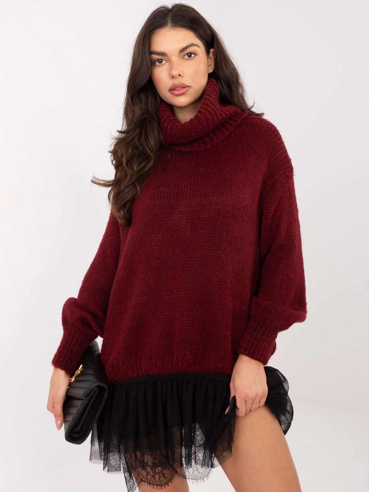 MELFIA – Damenpullover mit Rollkragen aus Mohair-Mix