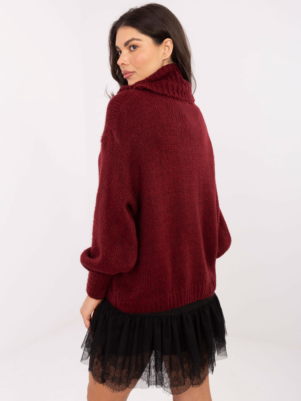 MELFIA – Damenpullover mit Rollkragen aus Mohair-Mix