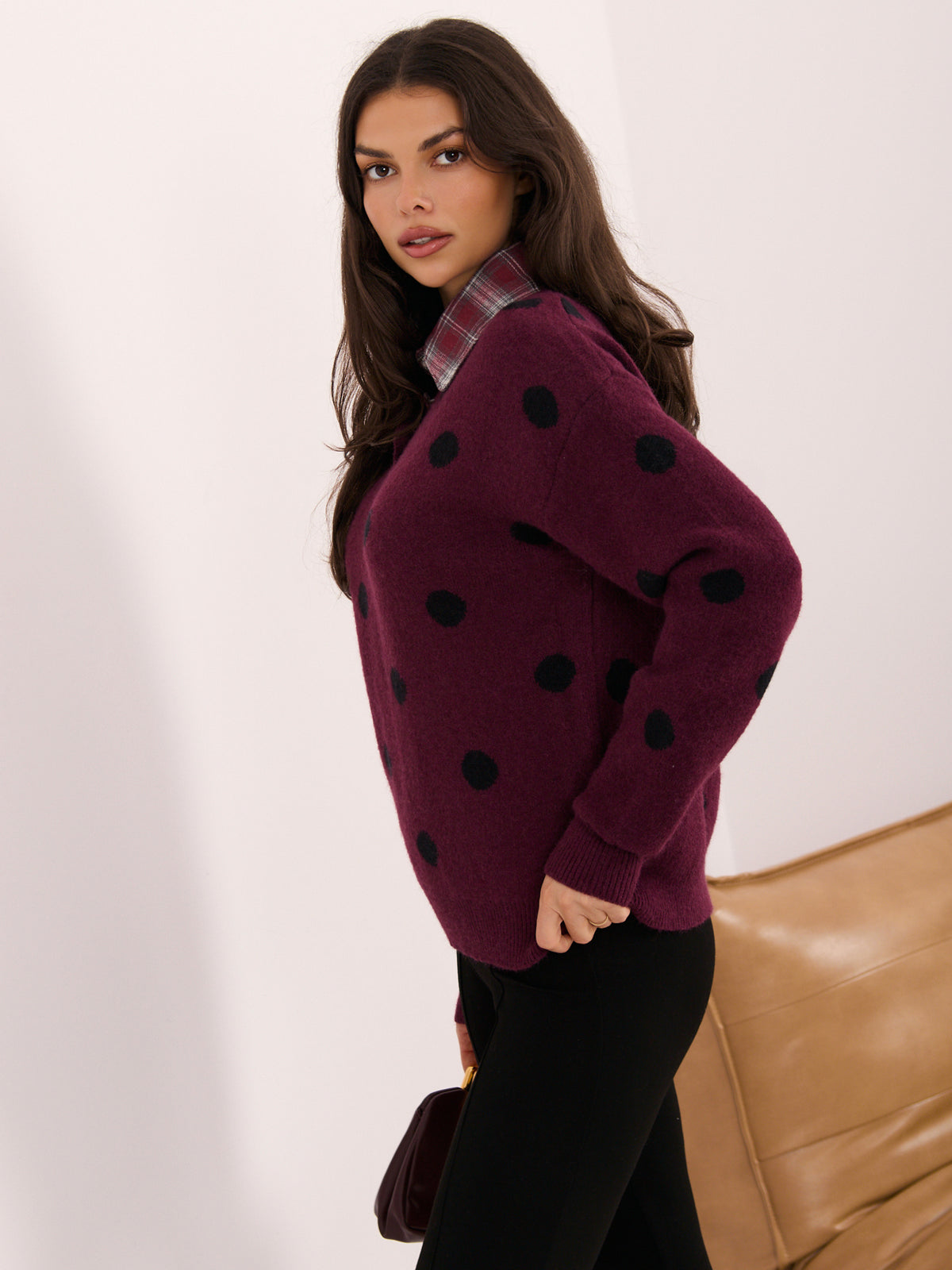 MELFIA – Oversize-Pullover mit Punktmuster