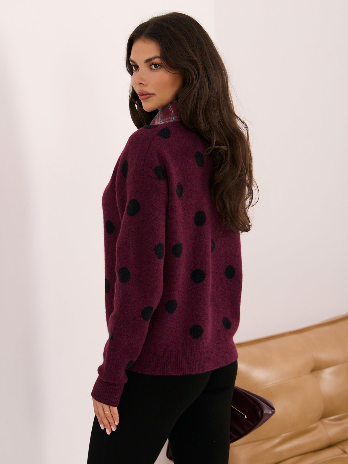 MELFIA – Oversize-Pullover mit Punktmuster