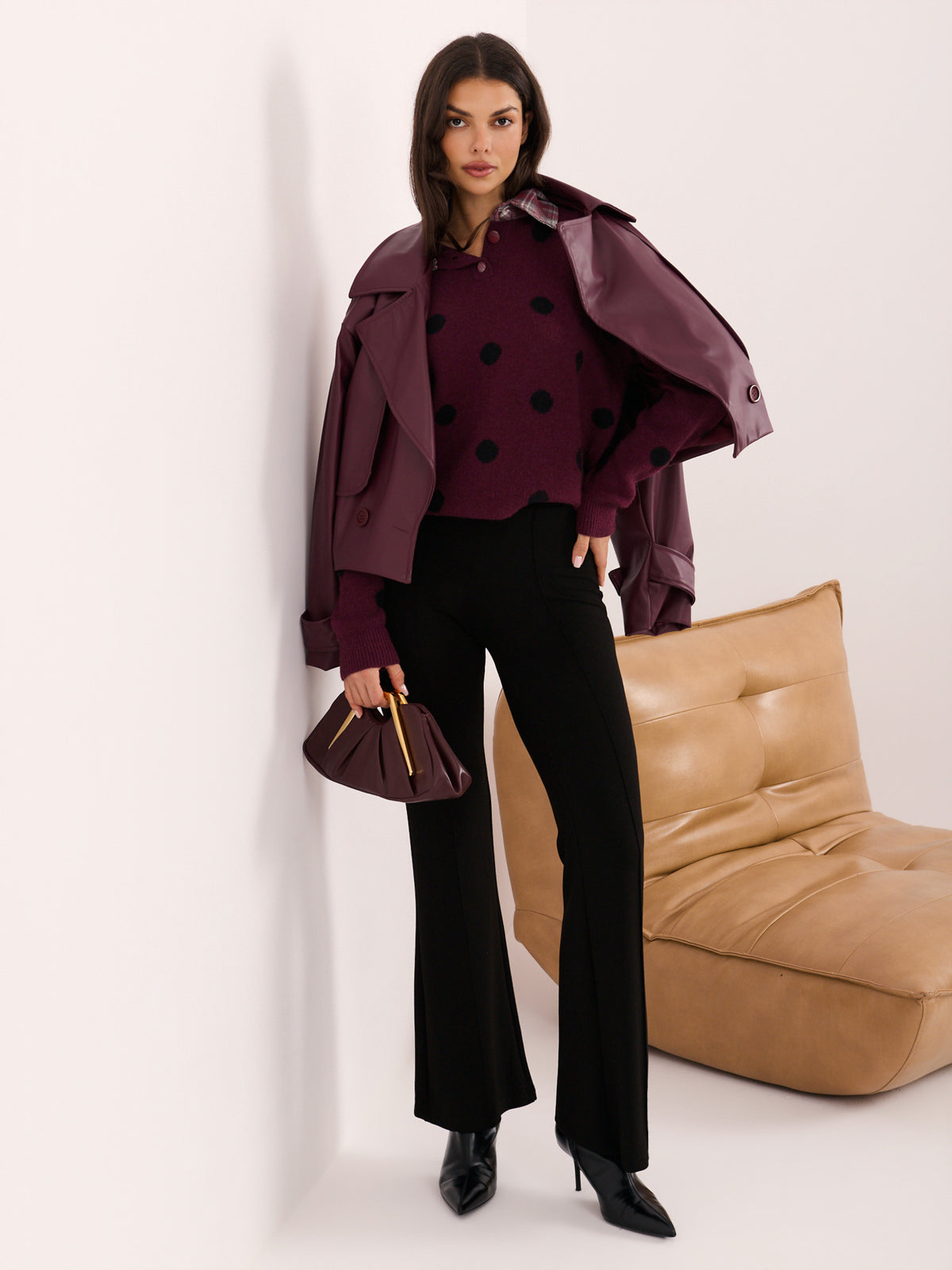 MELFIA – Oversize-Pullover mit Punktmuster