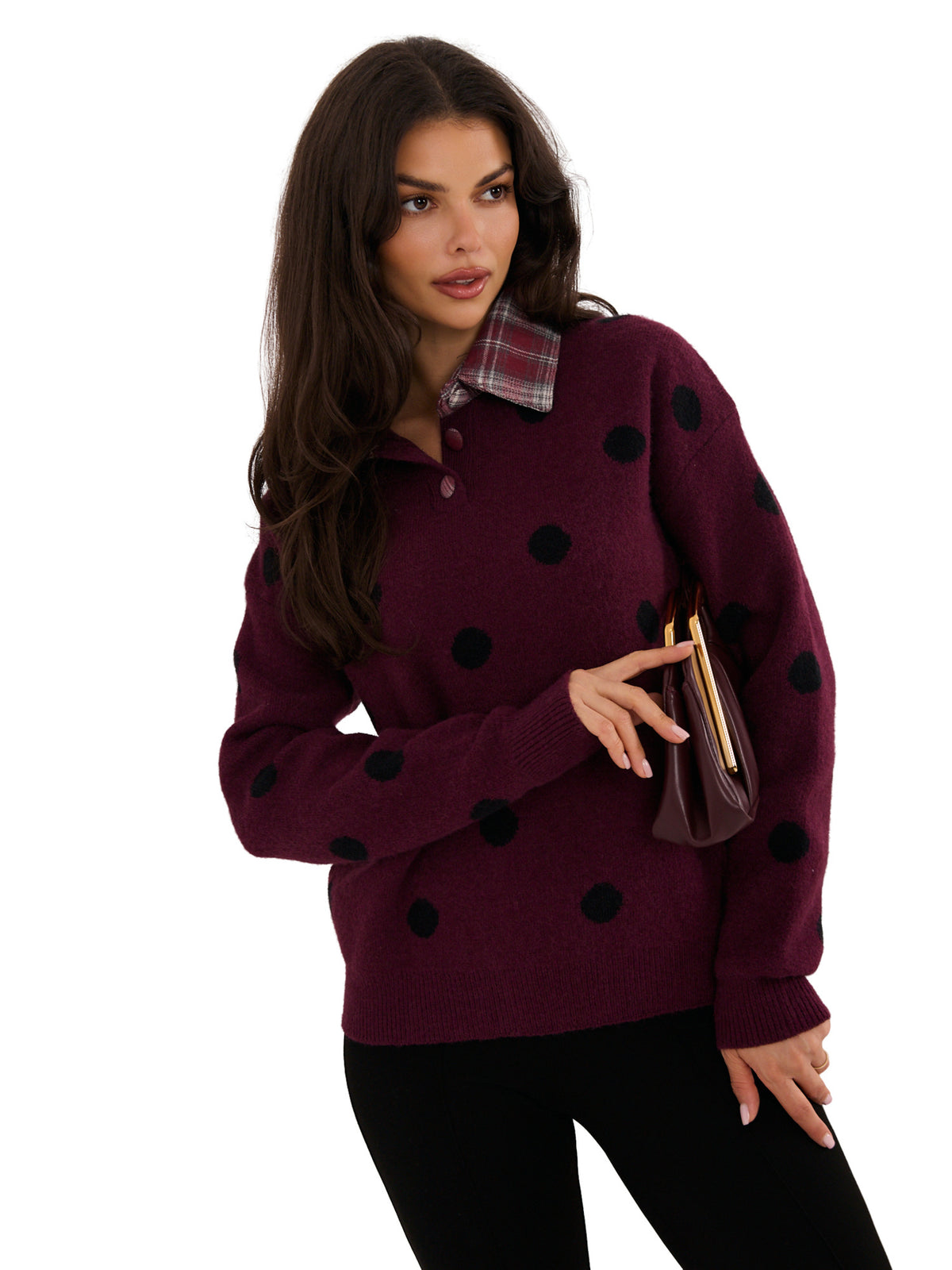 MELFIA – Oversize-Pullover mit Punktmuster