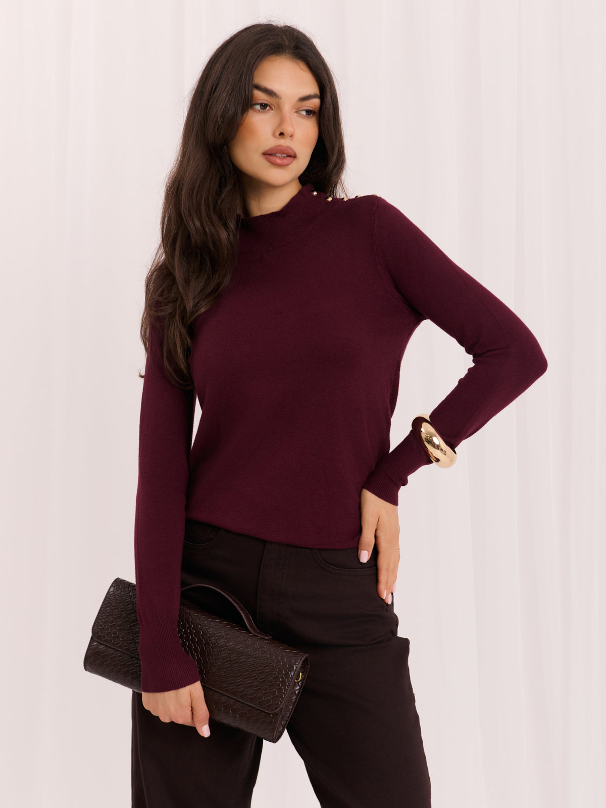 MELFIA – Weicher Pullover mit Stehkragen