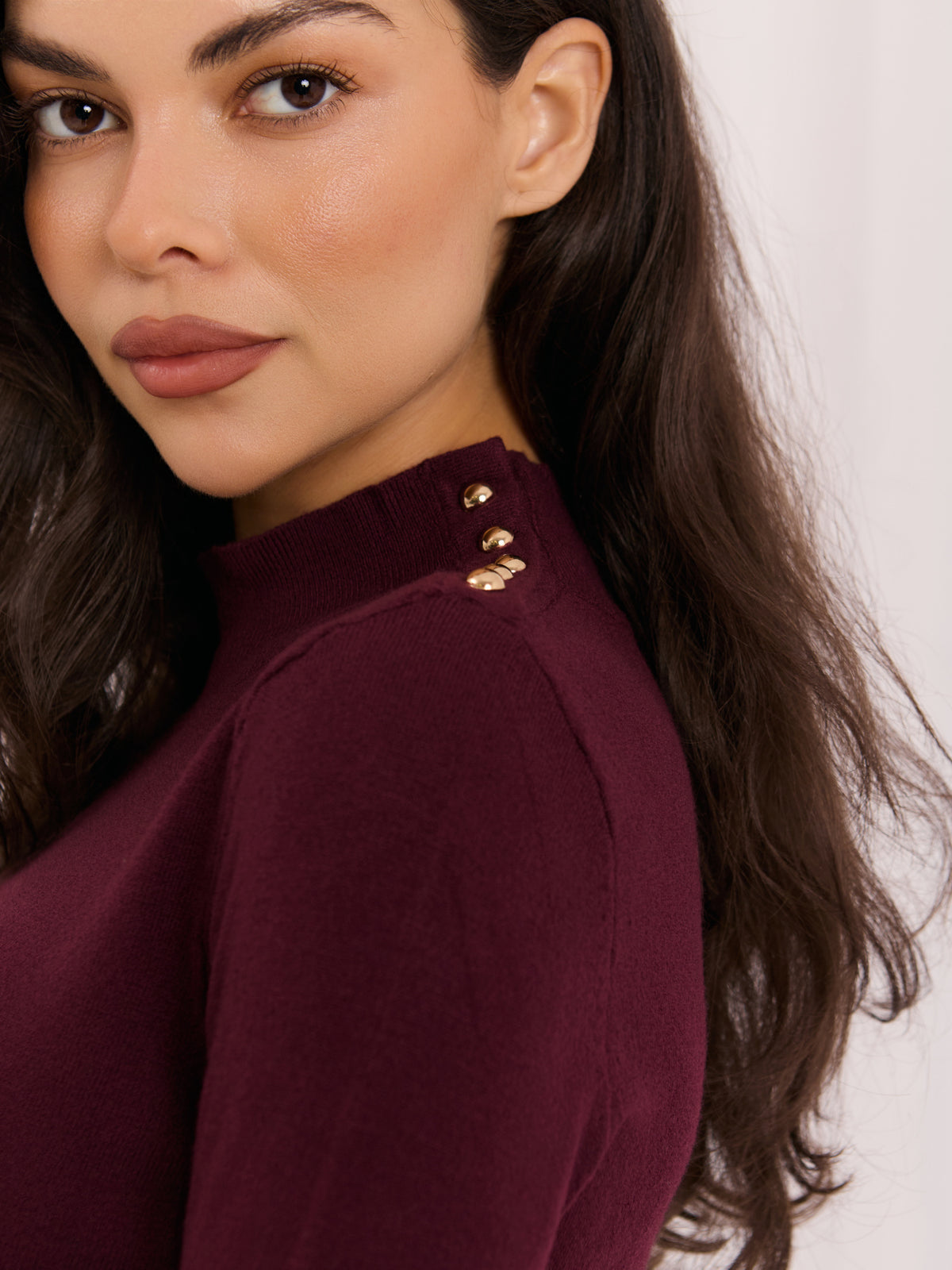 MELFIA – Weicher Pullover mit Stehkragen