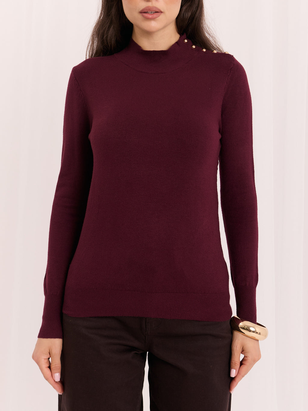 MELFIA – Weicher Pullover mit Stehkragen