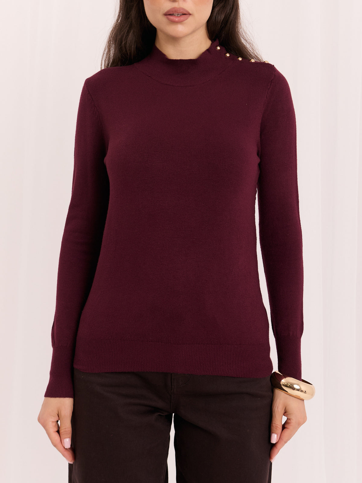 MELFIA – Weicher Pullover mit Stehkragen