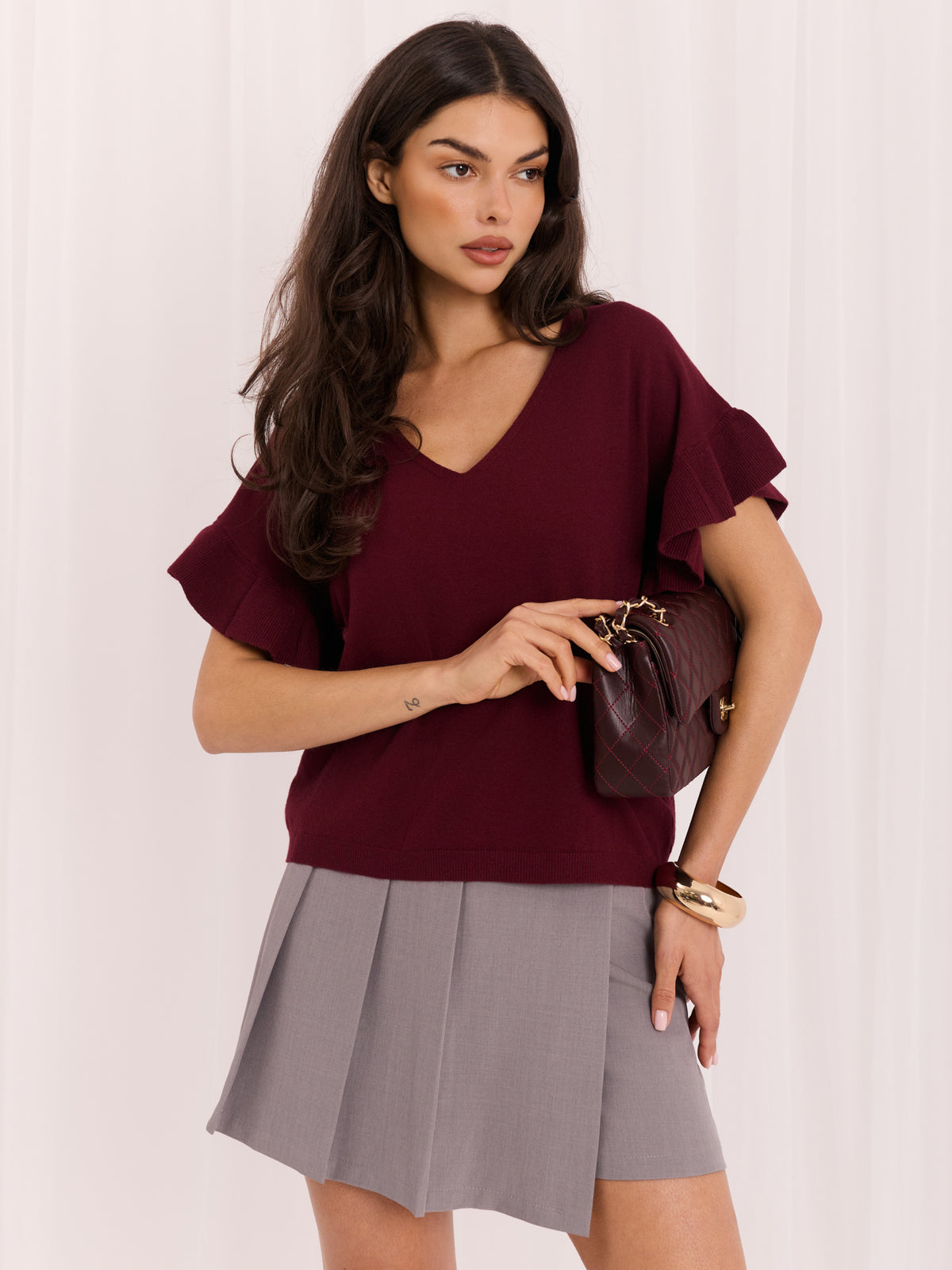 MELFIA® Pullover mit Rüschenärmeln