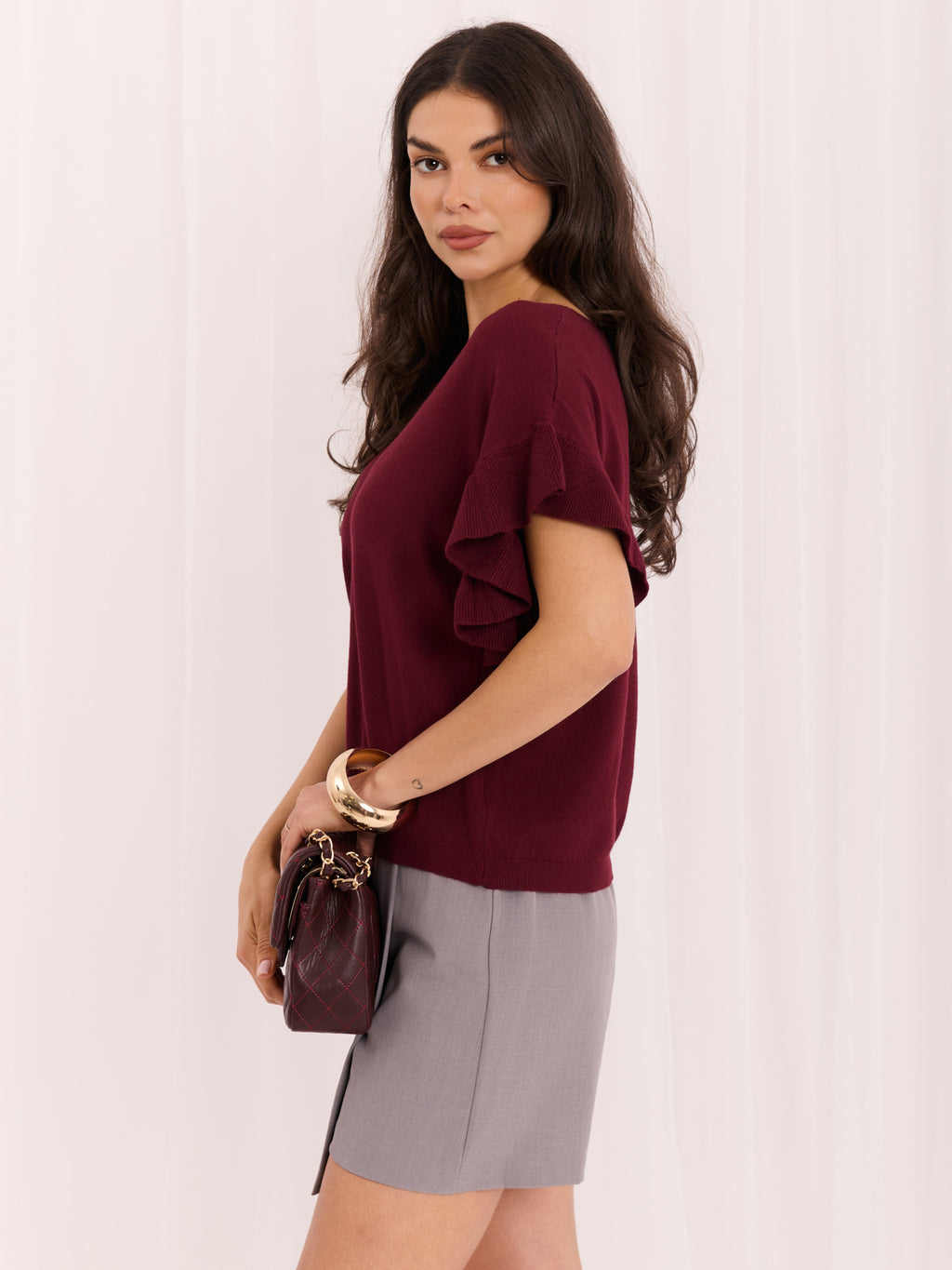 MELFIA® Pullover mit Rüschenärmeln