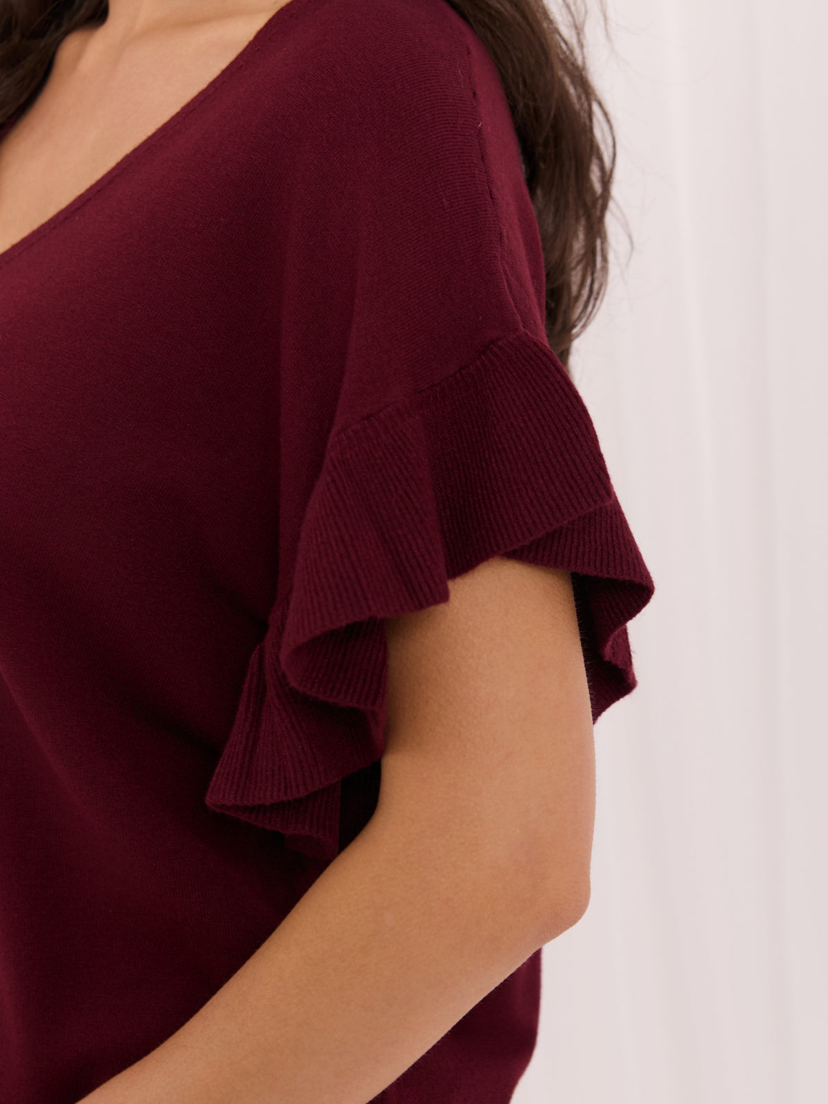 MELFIA® Pullover mit Rüschenärmeln