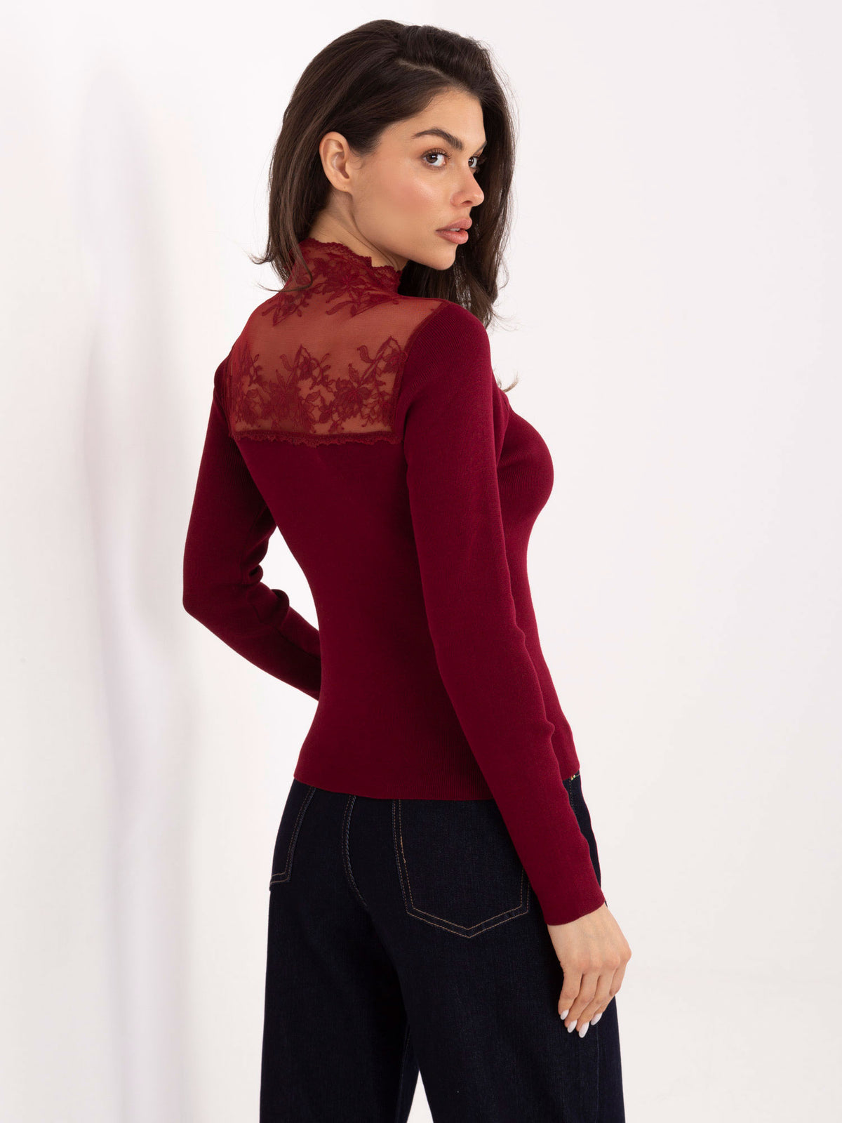 MELFIA® Taillierter Rippstrick-Pullover