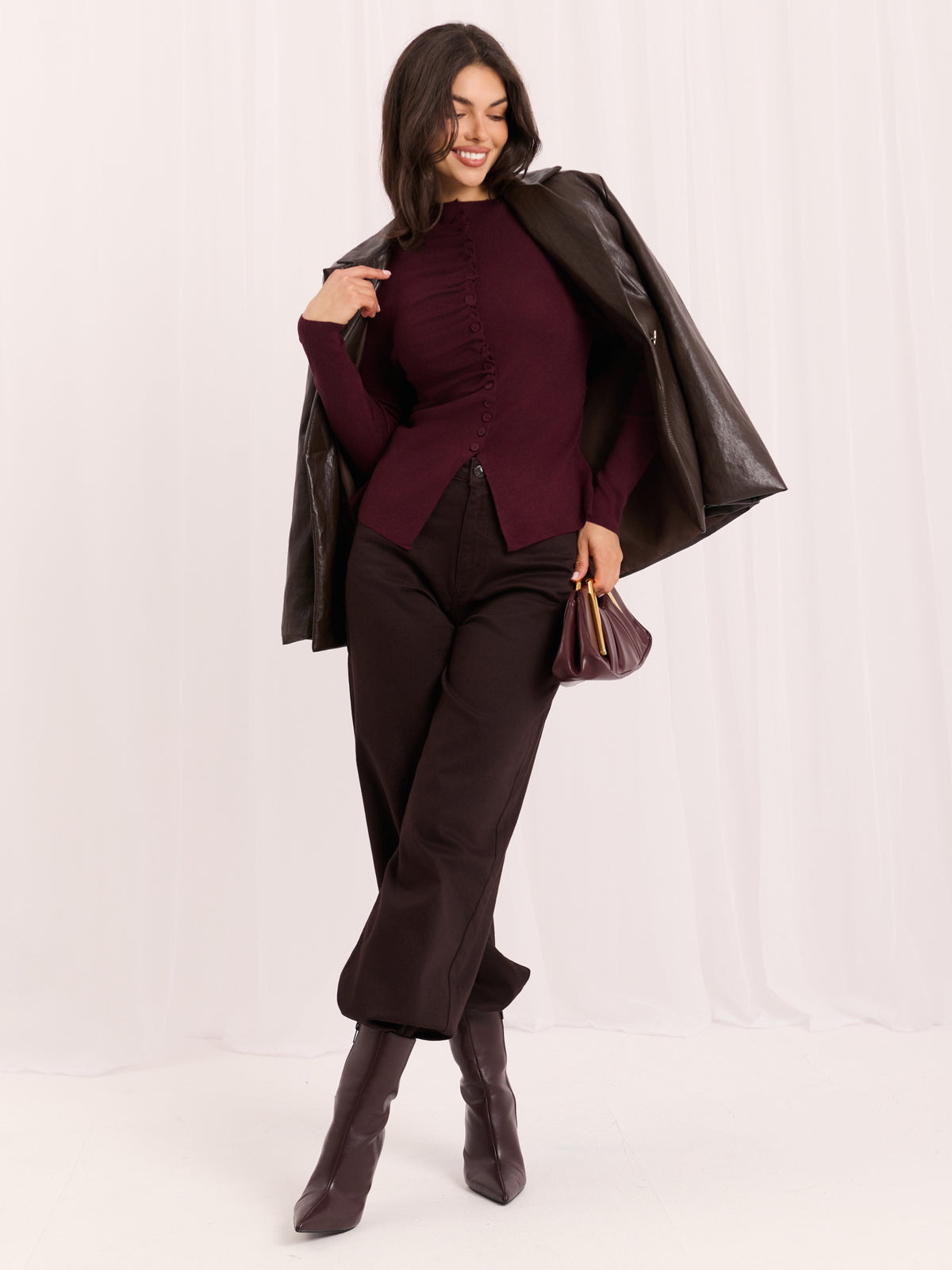 MELFIA® Pullover mit Drapierung