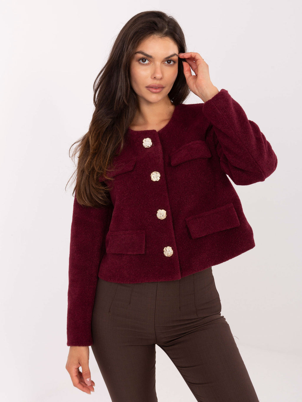 MELFIA Elegante Kurzjacke mit dekorativen Taschen
